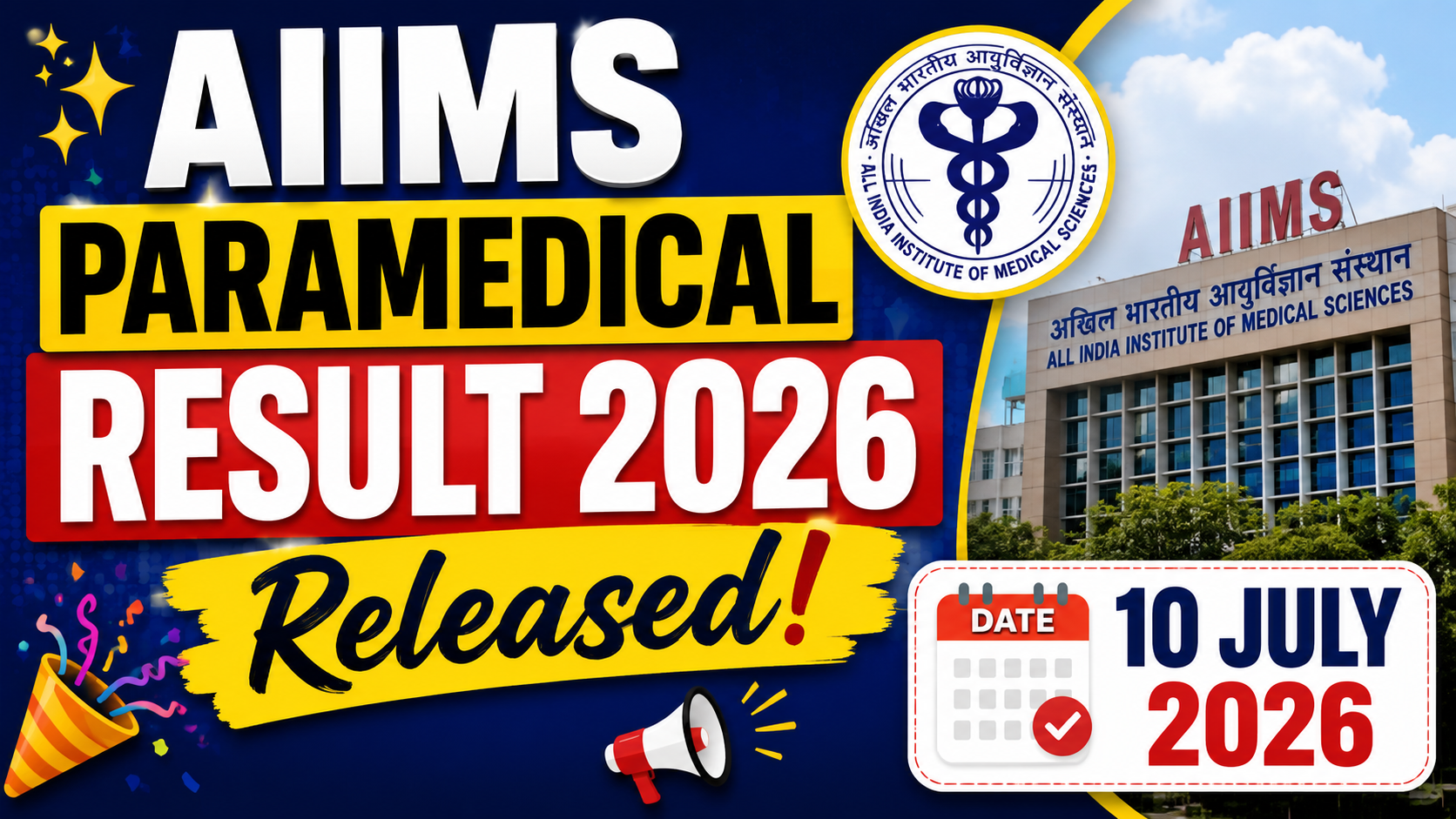 ✨ AIIMS Paramedical Result 2026 Released! 🎉🏥